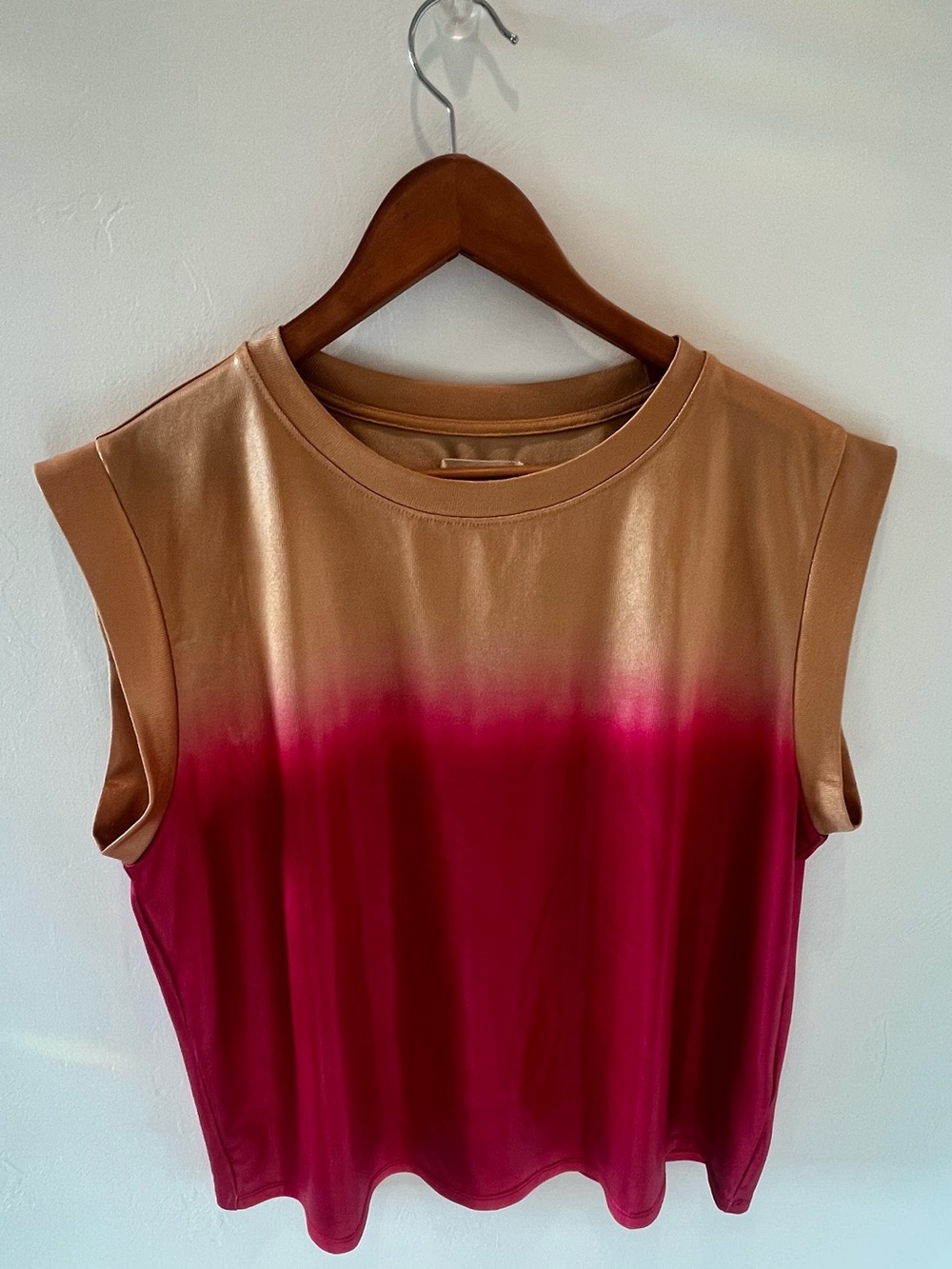 Porridge Clothing Metallic Ombre Muscle Tee / Cap-Sleeve Top.